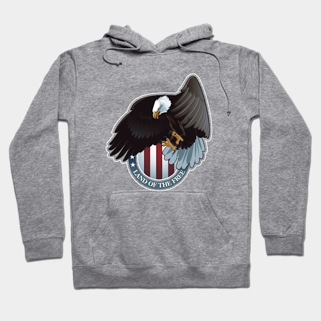 Land of the Free Hoodie by D.H. Kafton Studio